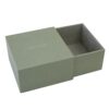 Green Sliding Drawer Box with Grey Velvet Inside