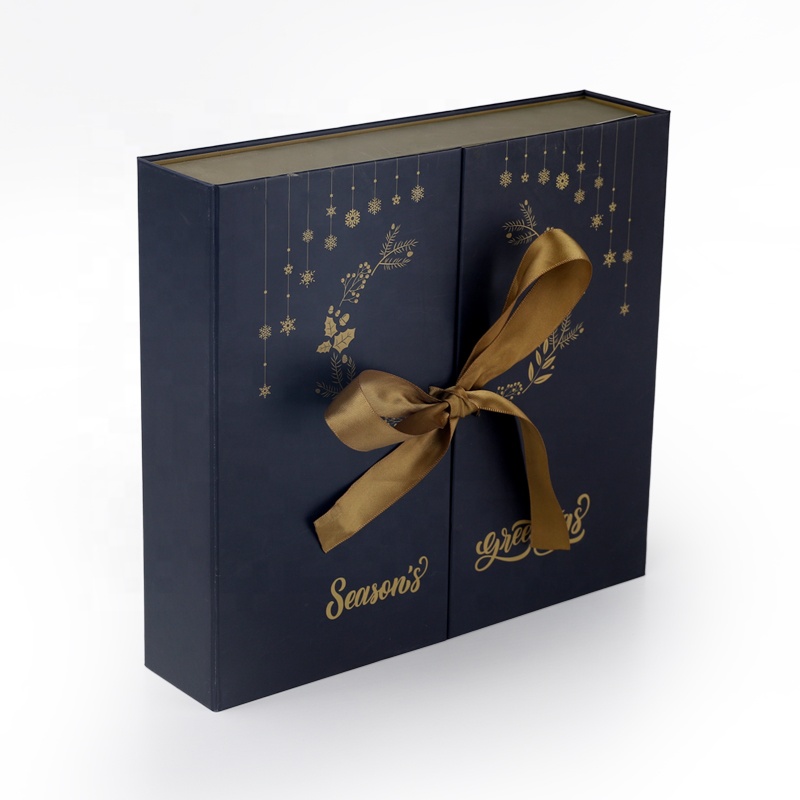 Black Gold X'mas Calendar Box with Offset Printing