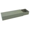Green Sliding Drawer Box with Grey Velvet Inside