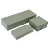 Green Sliding Drawer Box with Grey Velvet Inside