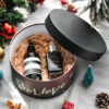 X'mas Round Gift Box with Shredded Paper