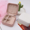 Small Square Shape PU Jewelry Box with Zipper