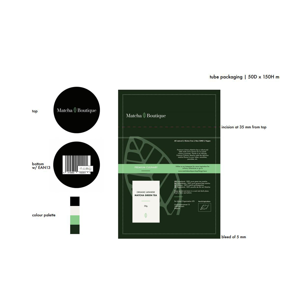 Green Paper Tube for Tea