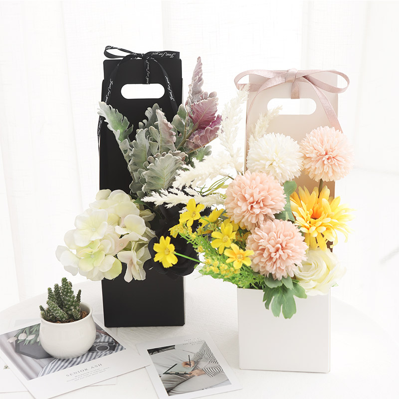 Disposable Folding Flower Box with Cutting Handle