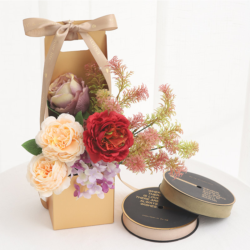 Disposable Folding Flower Box with Cutting Handle