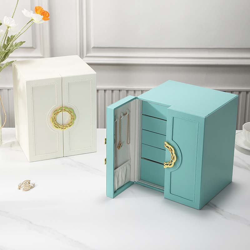 Multiple Layers PU Jewelry Box with Doors