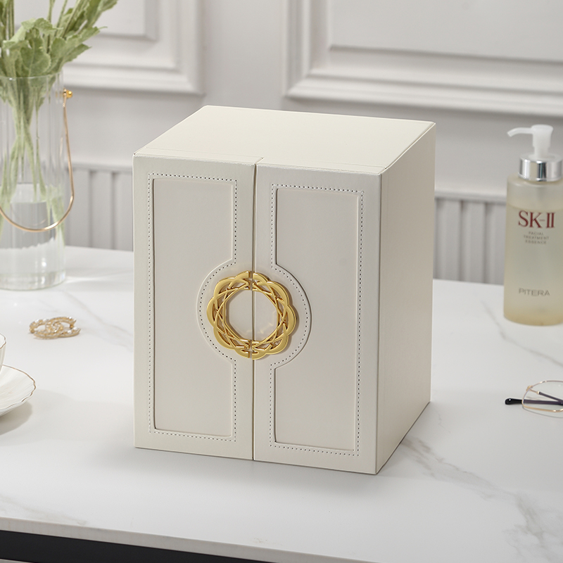 Multiple Layers PU Jewelry Box with Doors