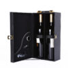 PU Wine Gift Box with Handle for Two Bottles