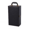 PU Wine Gift Box with Handle for Two Bottles