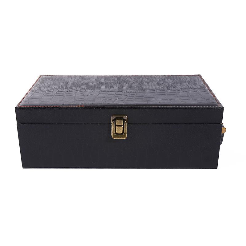 PU Wine Gift Box with Handle for Two Bottles