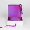 Folding Box with Purple Silk Ribbon