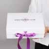 Folding Box with Purple Silk Ribbon