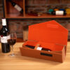 Folding PU Wine Gift Box for One Bottle