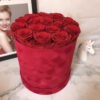 Velvet Round Flower Box with Multiple Color Choice