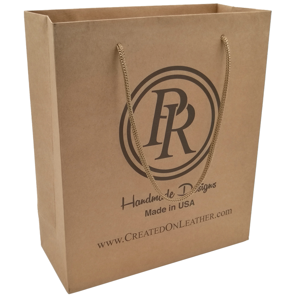 Thick Luxury Kraft Paper Bag with 1C printing Logo