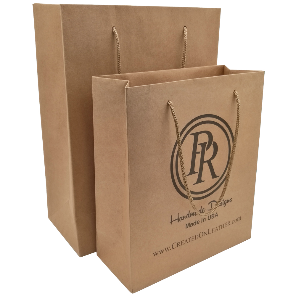 Thick Luxury Kraft Paper Bag with 1C printing Logo