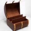 Oak Barrel Shape PU Wine Gift Box for Six Bottles