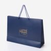 Blue Color Paper Bag with Gold Stamping Logo