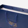 Blue Color Paper Bag with Gold Stamping Logo
