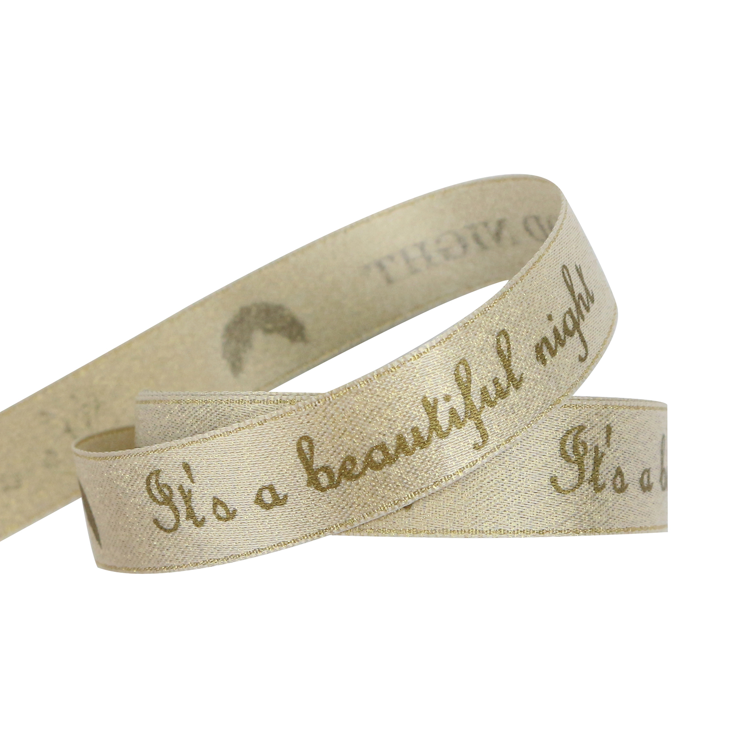 Colorful Custom Stamping Printing Ribbon Satin Rib