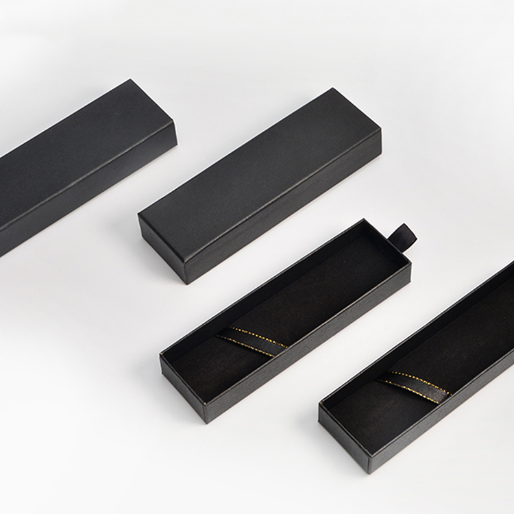 PU Leather Paper Sliding Drawer Box with Velvet