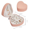 Heart Shape PU Jewelry Box with Gold Zipper