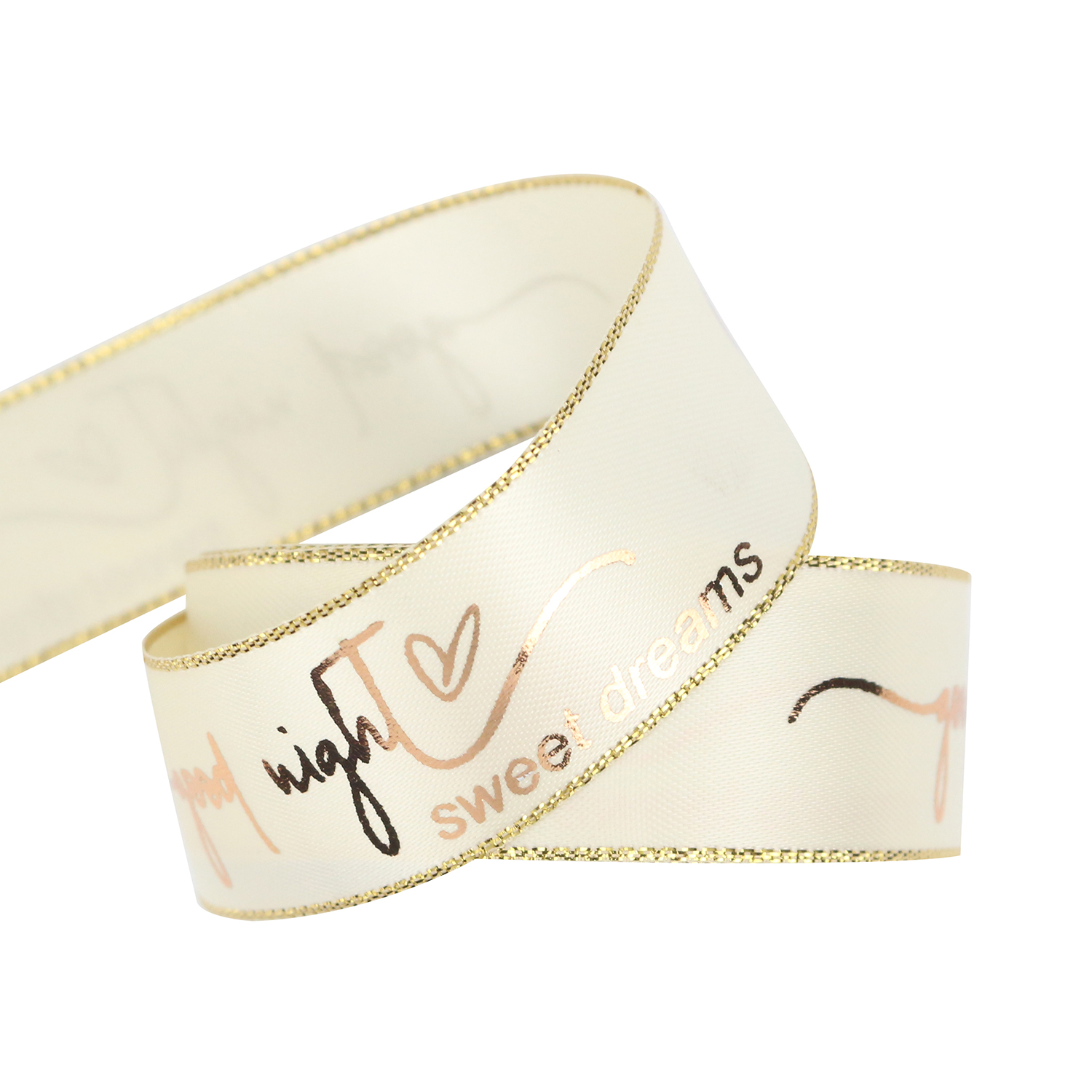 Colorful Custom Stamping Printing Ribbon Satin Rib