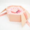 Hexagon Shape Flower Box with Ribbon