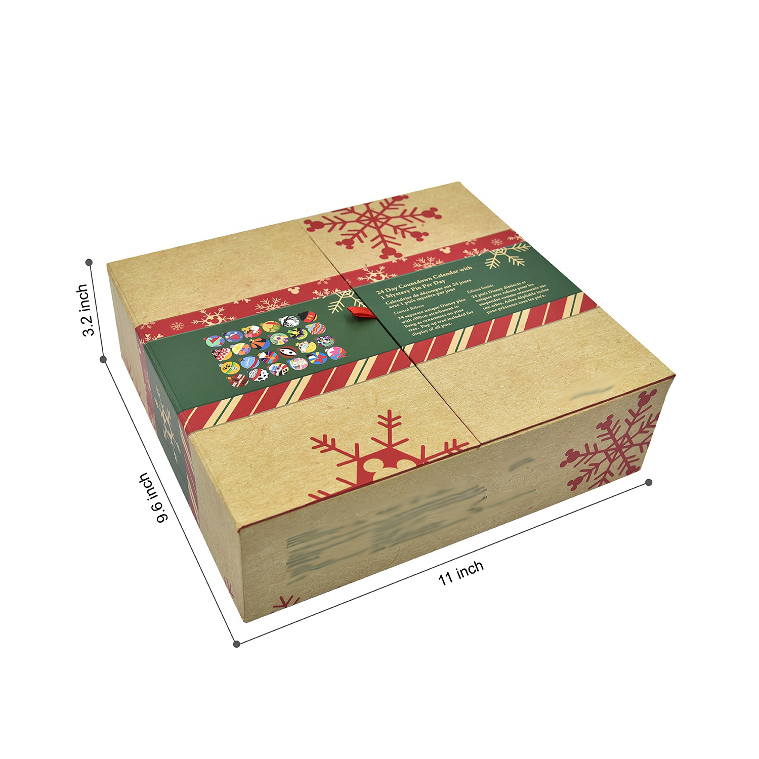 X'mas Calendar Box with Recycled Eco Kraft Paper