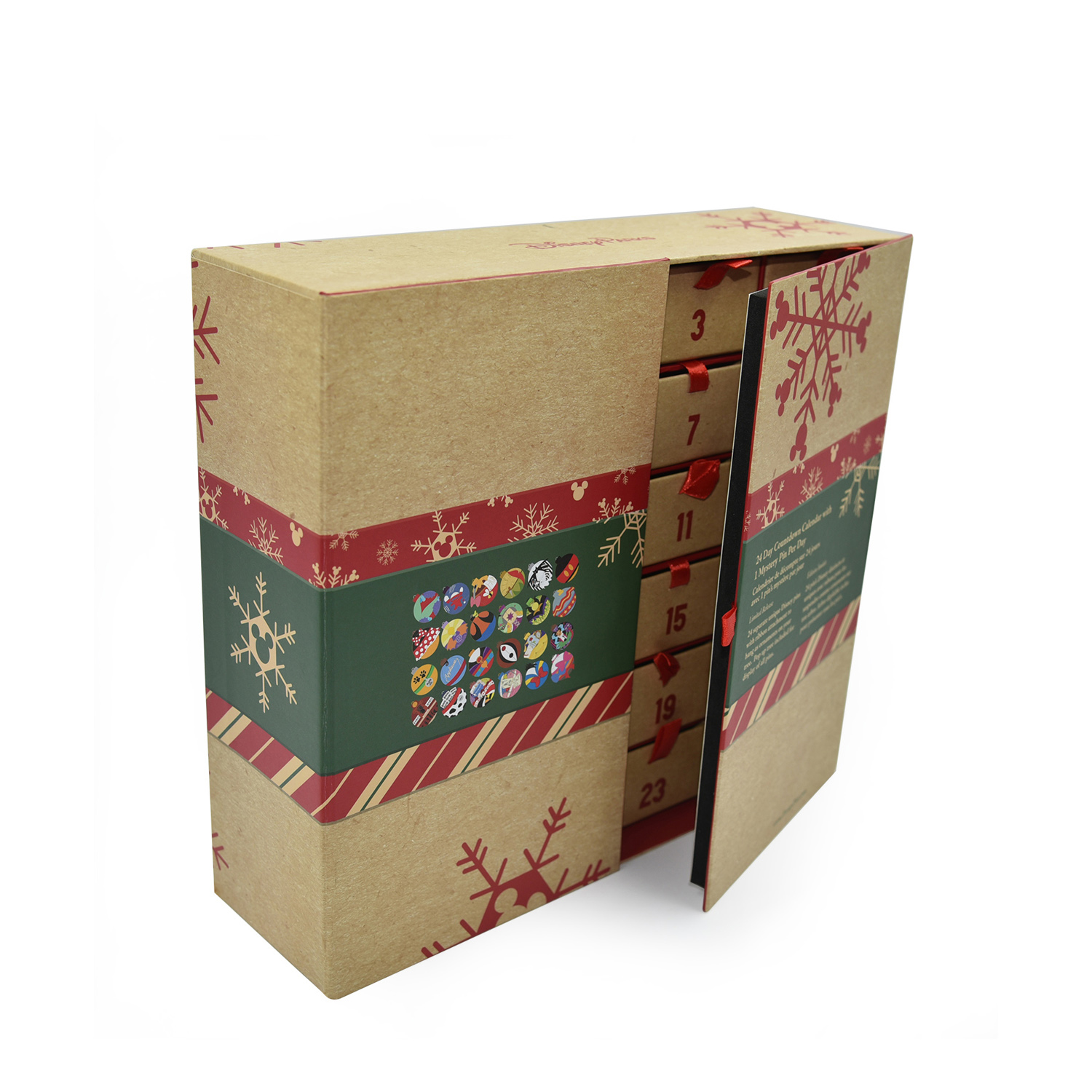 X'mas Calendar Box with Recycled Eco Kraft Paper