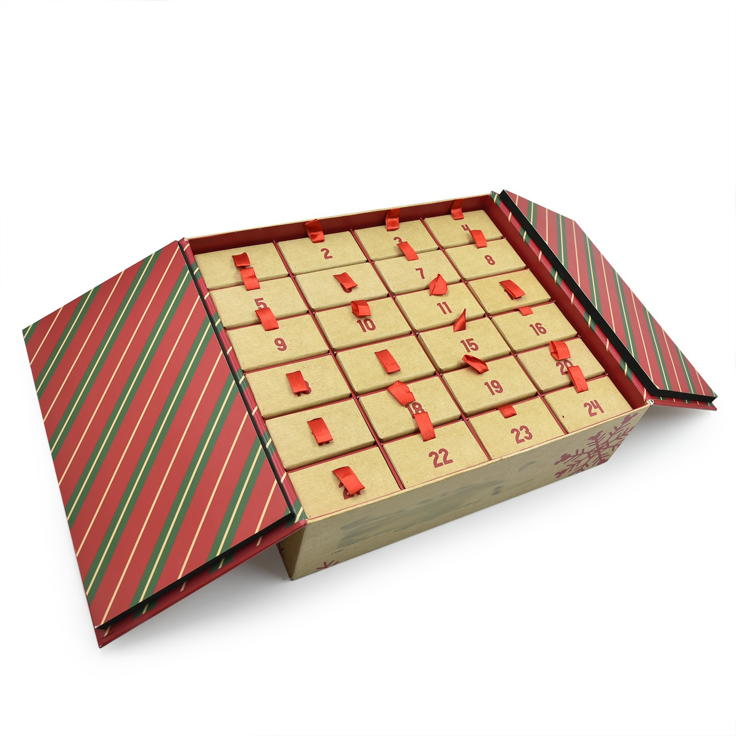 X'mas Calendar Box with Recycled Eco Kraft Paper