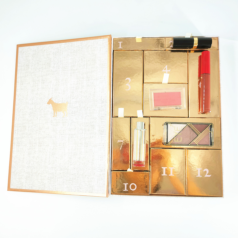 Book Style Calendar Box with Gold Shiny Paper