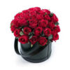 PU Round Flower Box with Ribbon