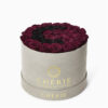Black Round Flower Box with Gold Stamping Logo