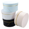 Colorful Round Gift Box with Gold Stamping Edges