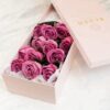 Detachable Lid Flower Gift Box with Gold Stamping