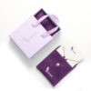 Jewelry Sliding Drawer Box with Velvet Pouch Bag