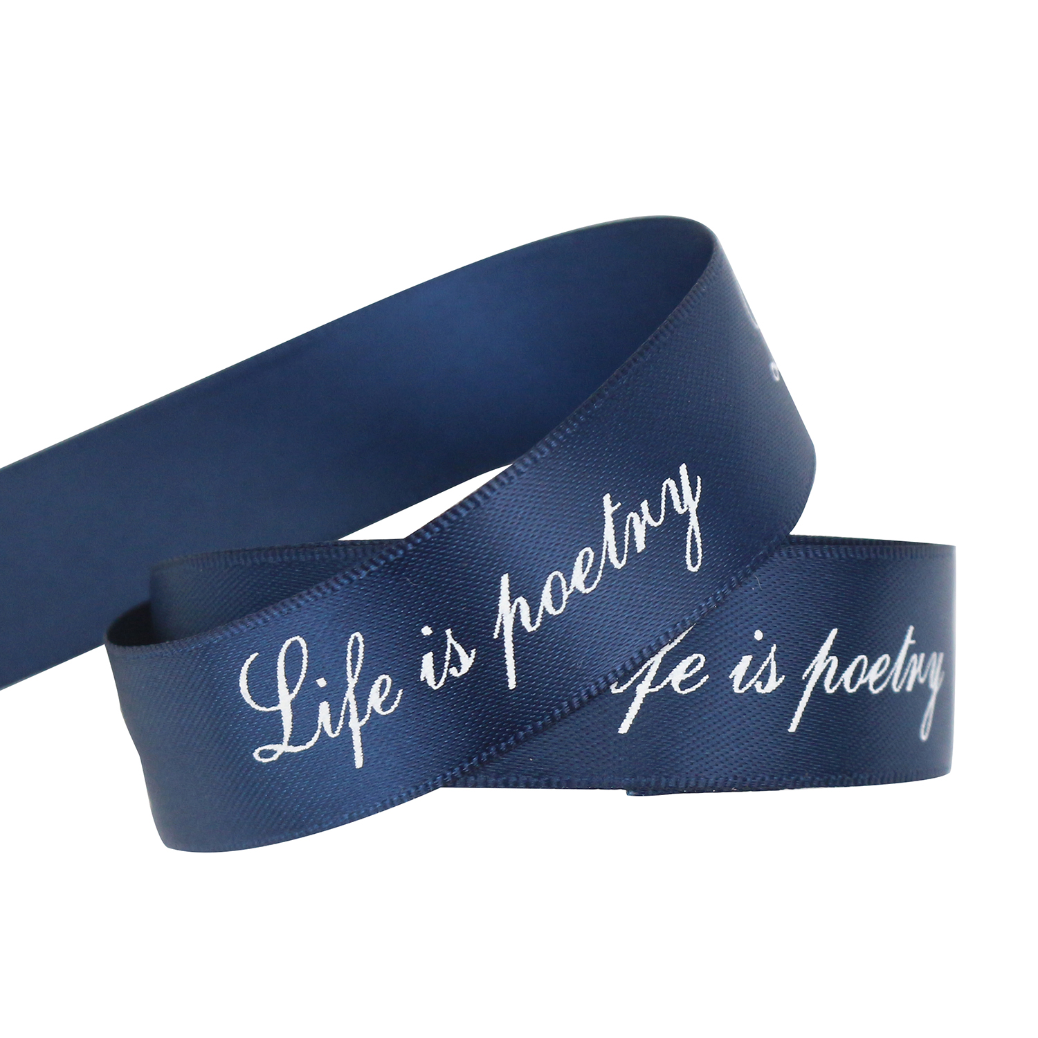 Custom White Color Printing Ribbon Satin or Rib