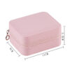 Small Rectangle Shape PU Jewelry Box with Zipper