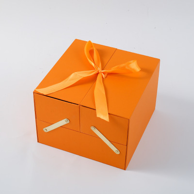 Multiple Layer Flower Box with Ribbon