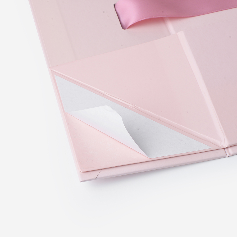Pink Folding Box with Ribbon