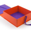 Side Folding Box with Orange Purple Printing