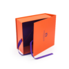 Side Folding Box with Orange Purple Printing