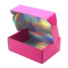 Mailer Box with Silver Iridescent Paper and Printing