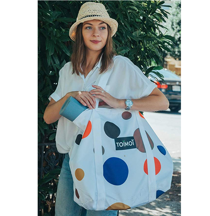 Cotton Canvas Tote Bag with Snap Flap Button
