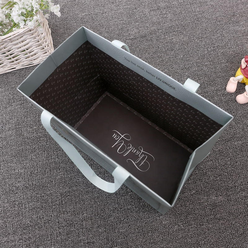 Creative Leather Bag Pattern Shopping Paper Bag