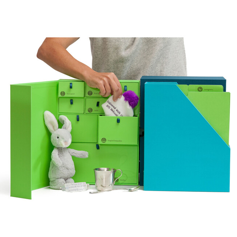 Functional Calendar Box with Multiple Drawers and File Holder