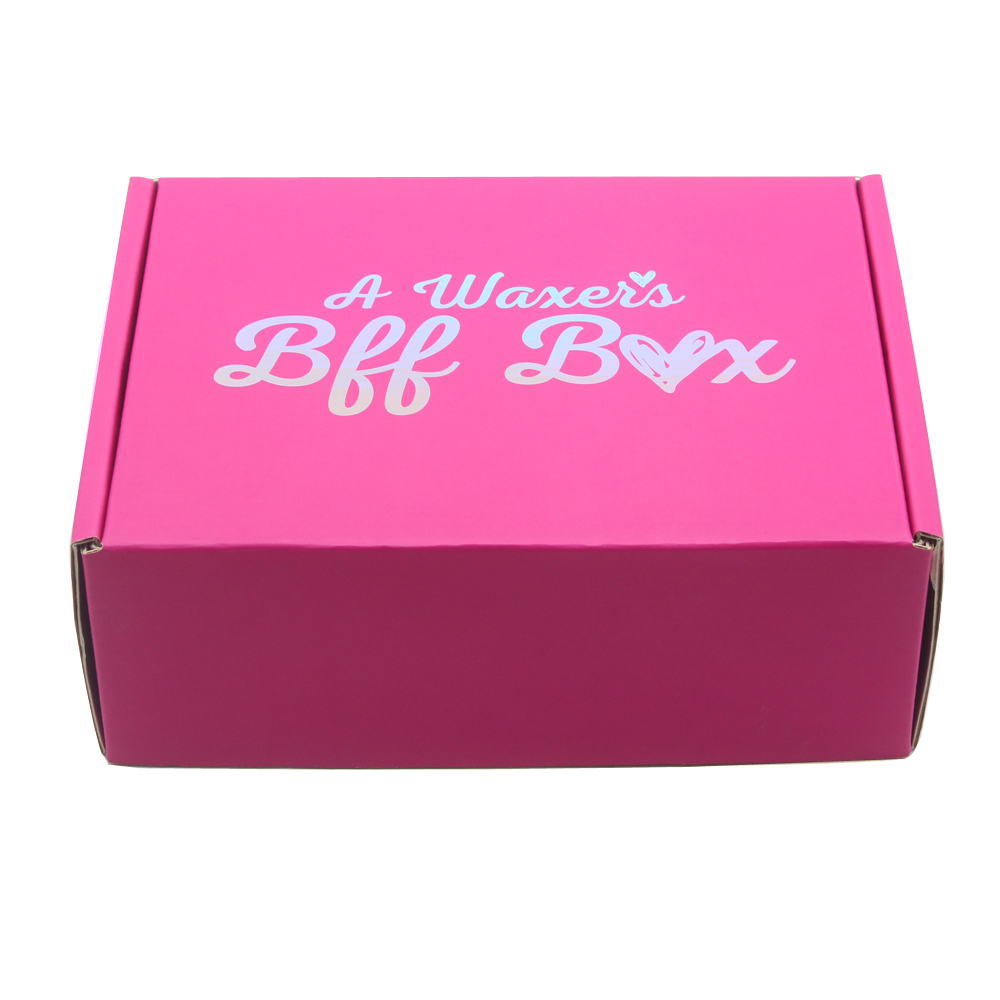 Mailer Box with Silver Iridescent Paper and Printing