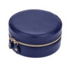 Small Round Shape PU Jewelry Box with Zipper