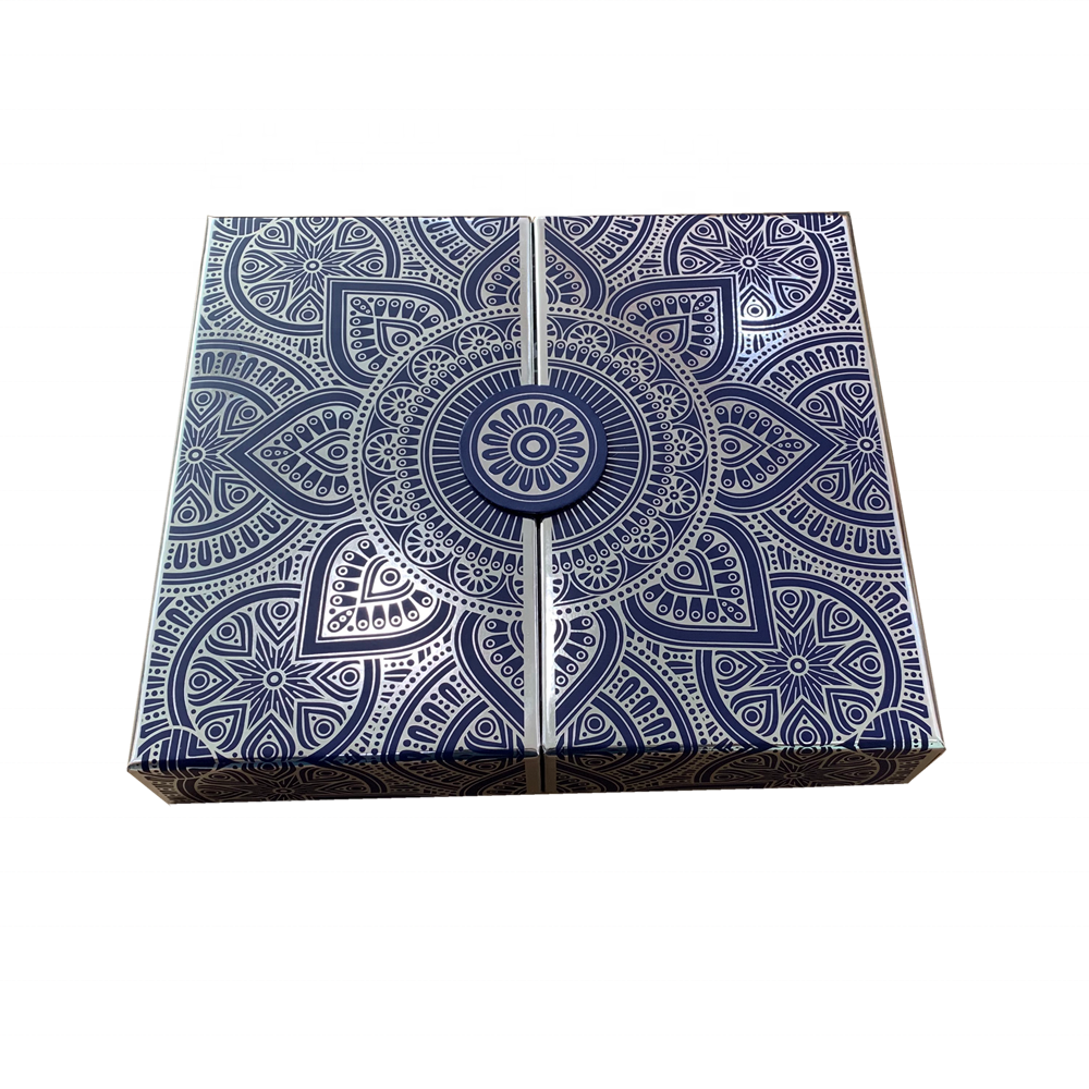 Calendar Box with Multiple Drawers and Silver Card Printing